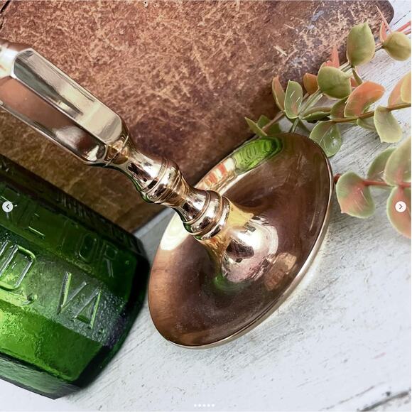 Vintage Brass Candlestick Baldwin Forged in America Hollywood Regency ONE - Picture 2 of 5